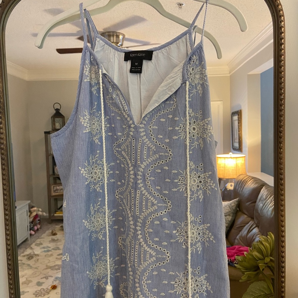 Karen Kane embroidered dress; size M